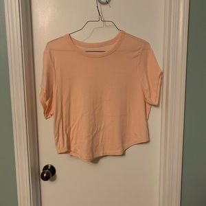 XL Peach Cropped T-Shirt